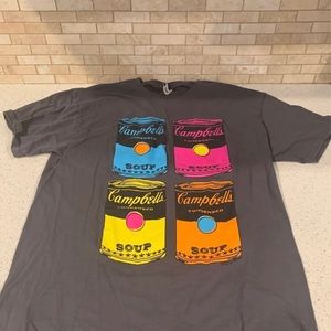 Campbells soup multi colored mens tshirt